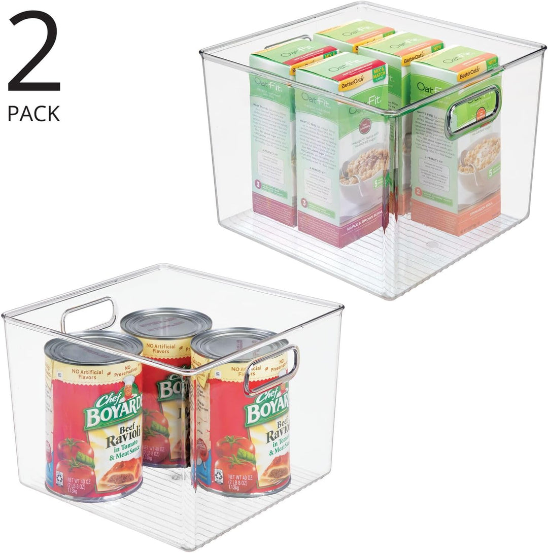 mDesign 2er-Set Kühlschrankbox – Kunststoffkiste für Obst, Konserven, Medikamente und vieles mehr –