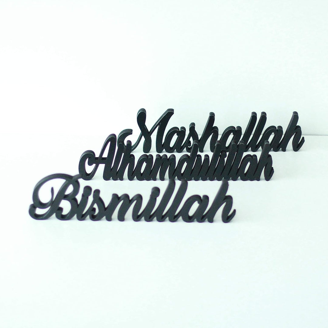 IWA Concept Bismillah, Alhamdulillah, Mashallah | Heimdekoration oder islamische Dekoration für Tisc