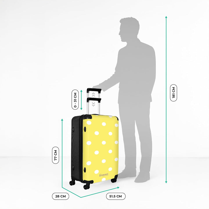 Koffer XL Gross 77x51.5x28 cm Reisekoffer mit Rollen Leicht Trolley grosser Hartschalenkoffer Rollko