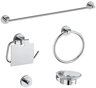GROHE Essentials | Badaccessoires - Bad-Set 4-in-1 | chrom | 40776001 Rund ( Chrom ) Bad-Set 4 in 1,
