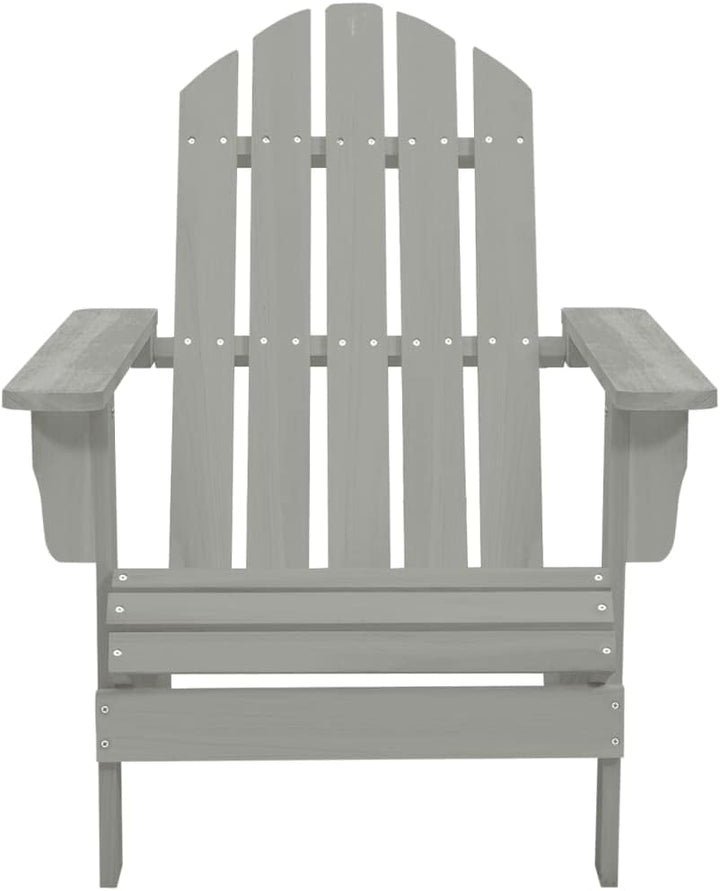 vidaXL Tannenholz Massiv Adirondack Gartenstuhl mit Fussstütze Tisch Deckchair Liegestuhl Gartenmöbe