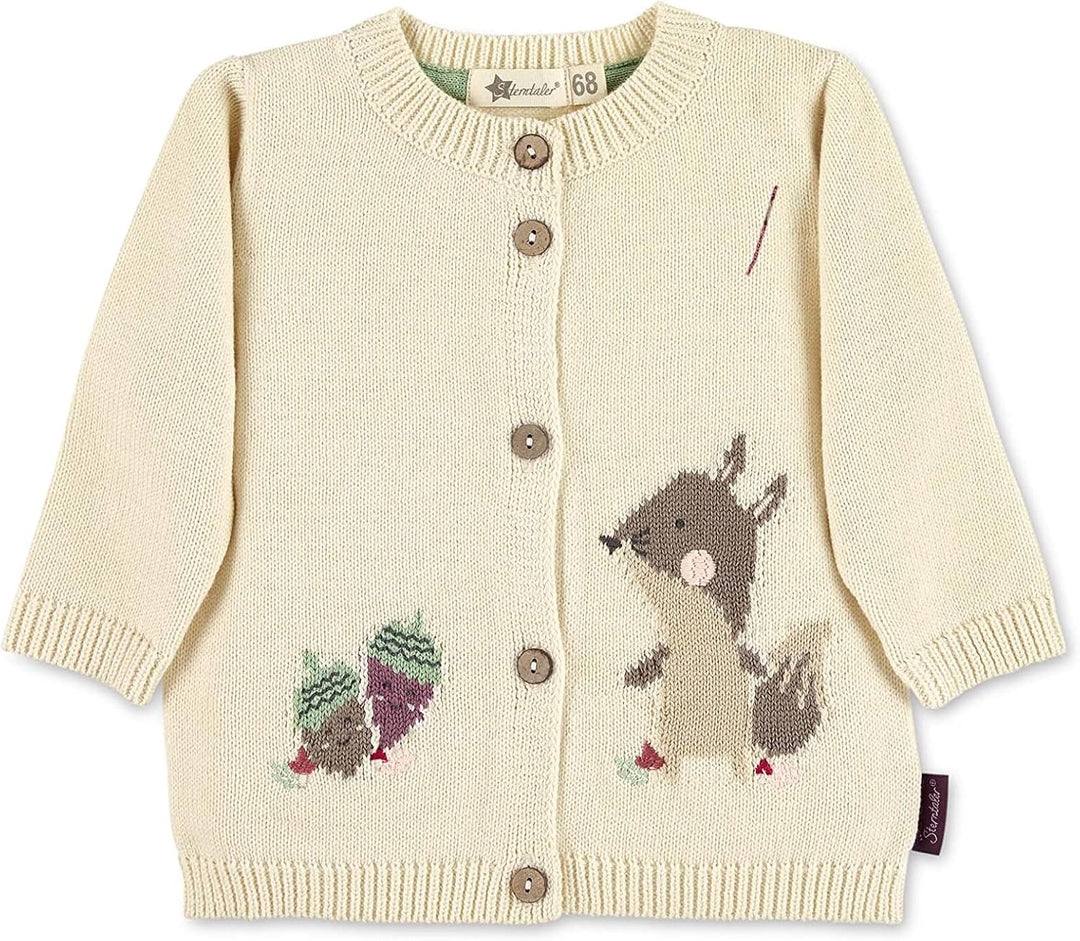 Sterntaler Baby Mädchen Strickjacke Baby GOTS Strick Eichhörnchen Jacke - Strickjacke Baby - Strickj