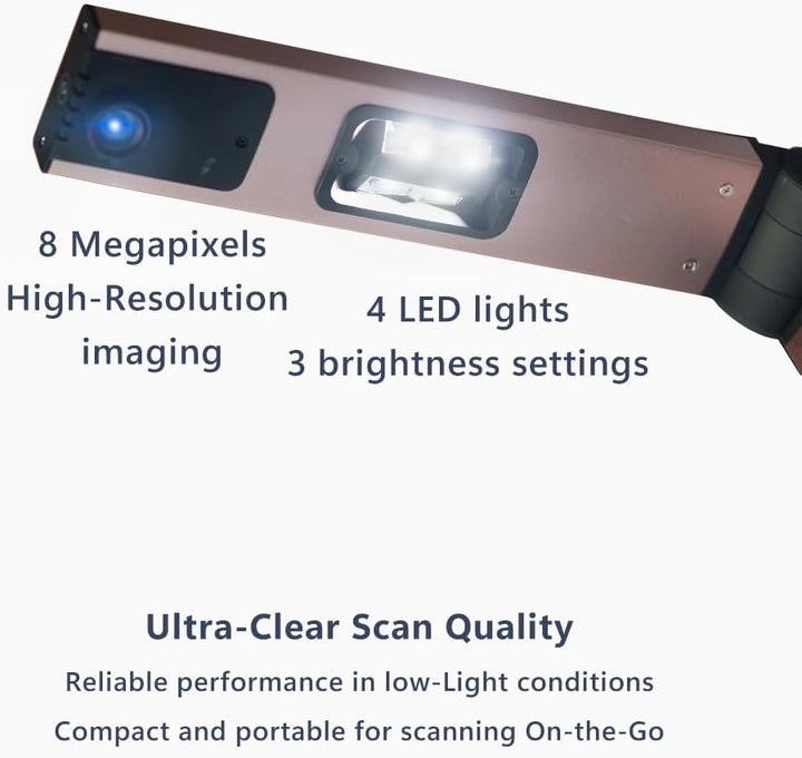Dokumentenscanner Kamera USB 8MP: A3 Buchscanner OCR tragbar für Lehrer | Flachbett Scanner Visualiz