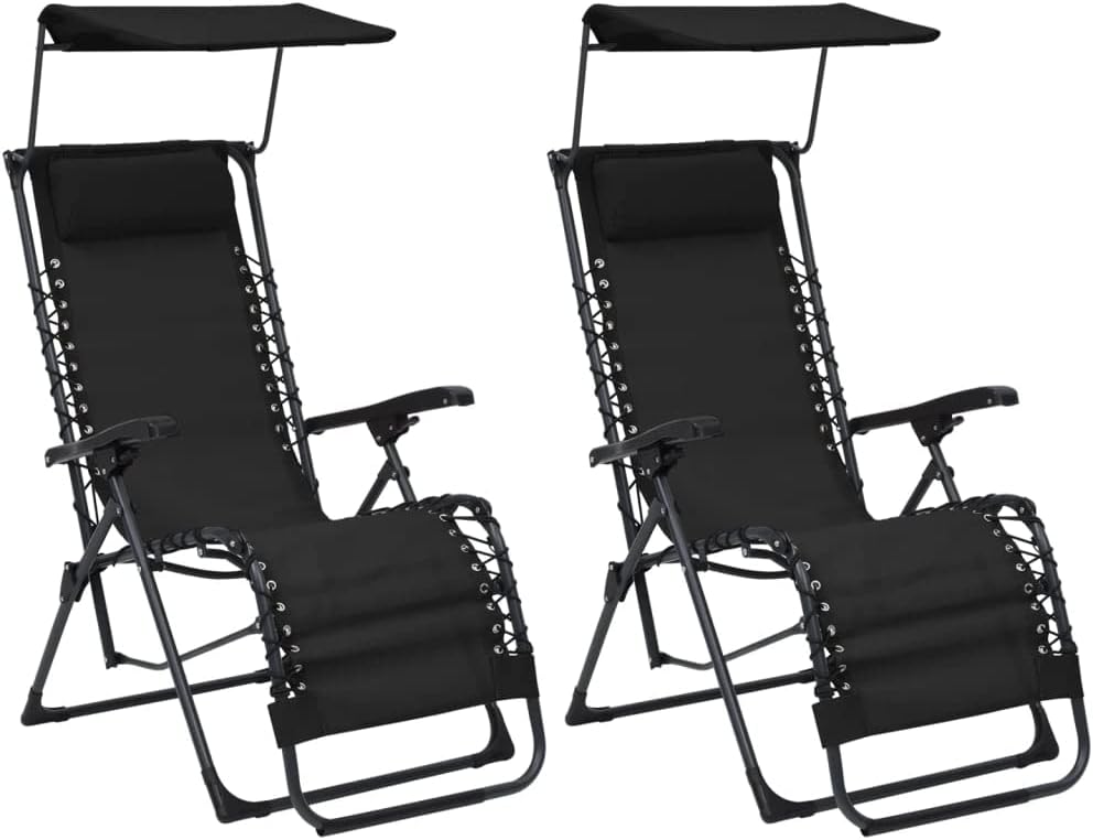 vidaXL 2X Liegestuhl Klappbar Gartenstuhl Sonnenliege Relaxliege Gartenliege Strandliege Campingstuh