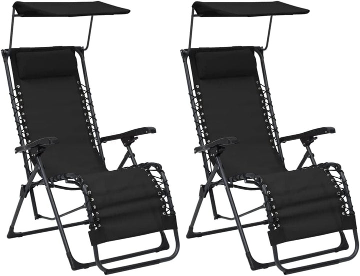 vidaXL 2X Liegestuhl Klappbar Gartenstuhl Sonnenliege Relaxliege Gartenliege Strandliege Campingstuh