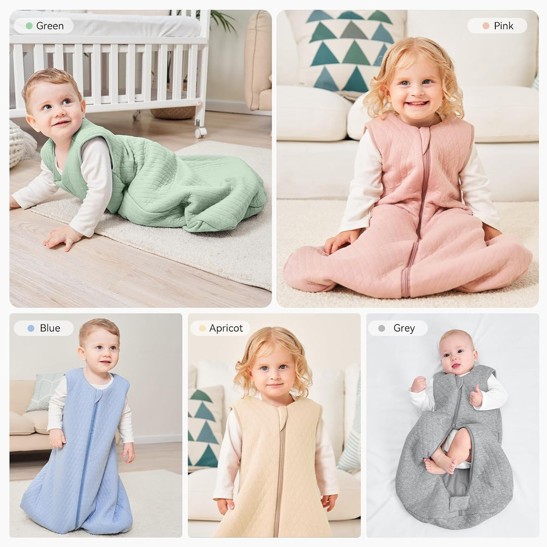 Yoofoss Schlafsack Baby Winter 2.5 Tog - 90cm/18-24 Monate Winterschlafsack Baumwolle Babyschlafsack