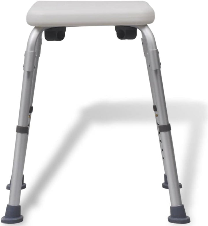 vidaXL Duschstuhl mit Arm-& Rückenlehne Aluminium Duschsitz Badestuhl Badhocker