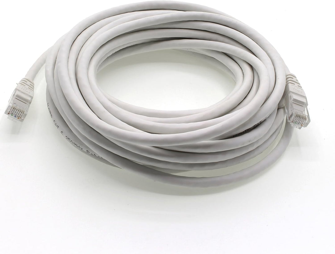 1aTTack.de 10m - weiss - 5 Stück - (PACK) - CAT.6 CAT6 Ethernet-Lan-Netzwerk-Kabel 1000 Mbit/s Patch