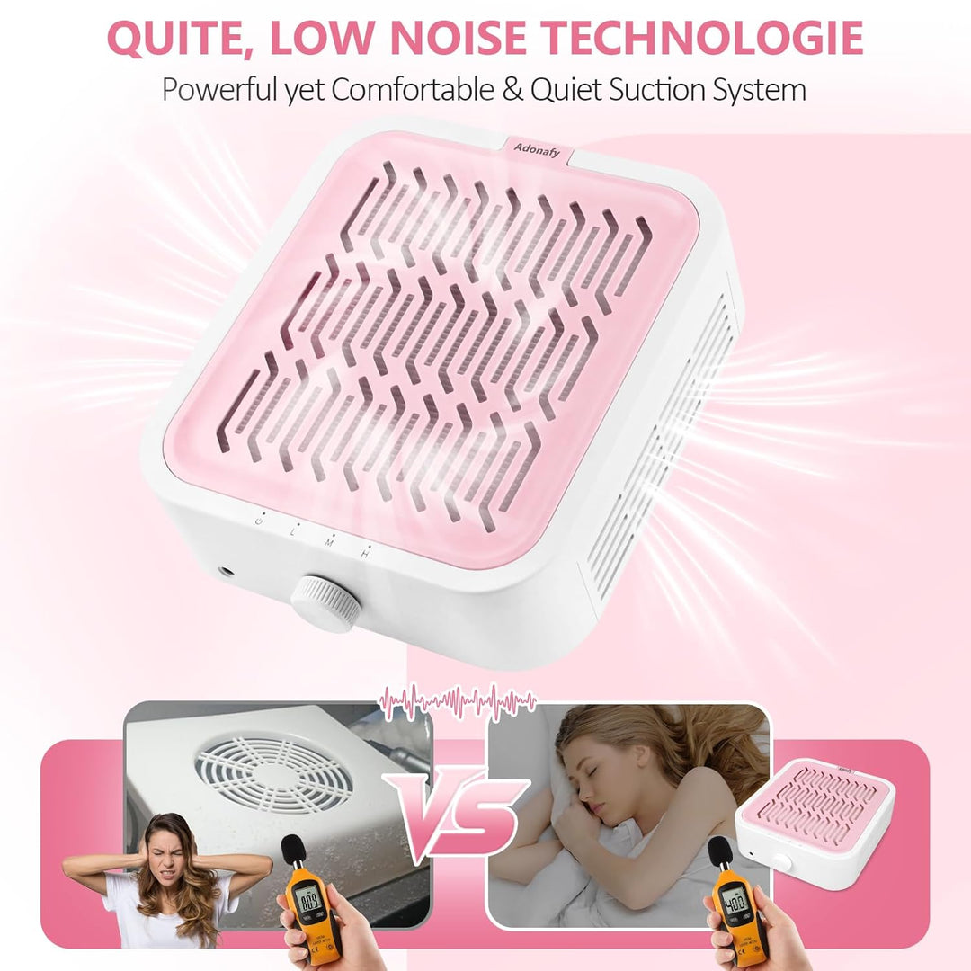 Nagelstaubsauger mit Filter - Professionelle Nail Dust Collector für Anfänger - Einstellbare Staubab
