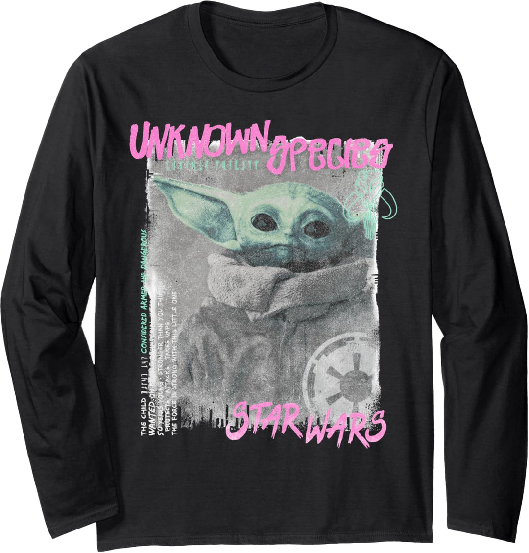 Star Wars The Mandalorian The Child Unknown Species Grunge Langarmshirt