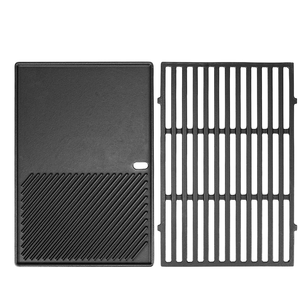 Denmay 7638 44,5 cm Grillrost & Grillplatte für Weber Spirit I & II 300 Serie (mit vorderen Brennerk