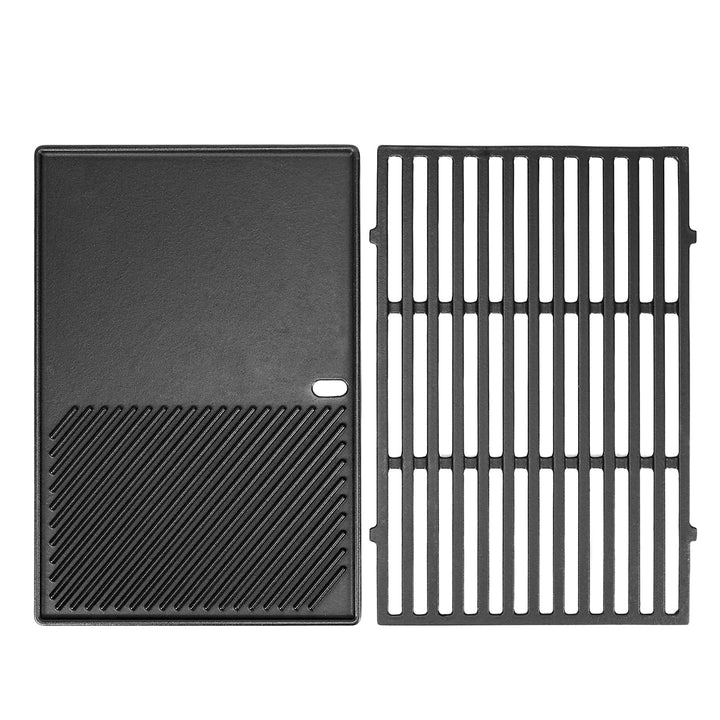 Denmay 7638 44,5 cm Grillrost & Grillplatte für Weber Spirit I & II 300 Serie (mit vorderen Brennerk