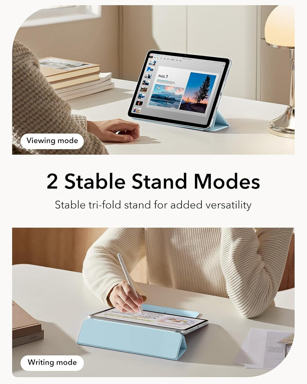 ESR für iPad Air 11 Zoll 2026 Hülle M4/M3/M2, iPad Air 5/4 Hülle (2025/2024/2022/2020) Starke Magnet