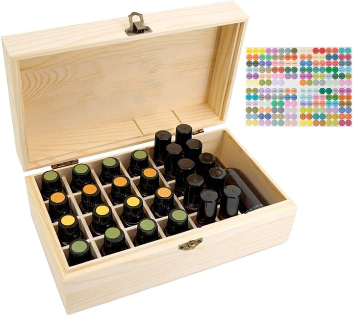 CHSEEA Ätherisches Öl Display Ständer Gestell Halter Organisator, 36 Löcher Holz Box Veranstalter Au