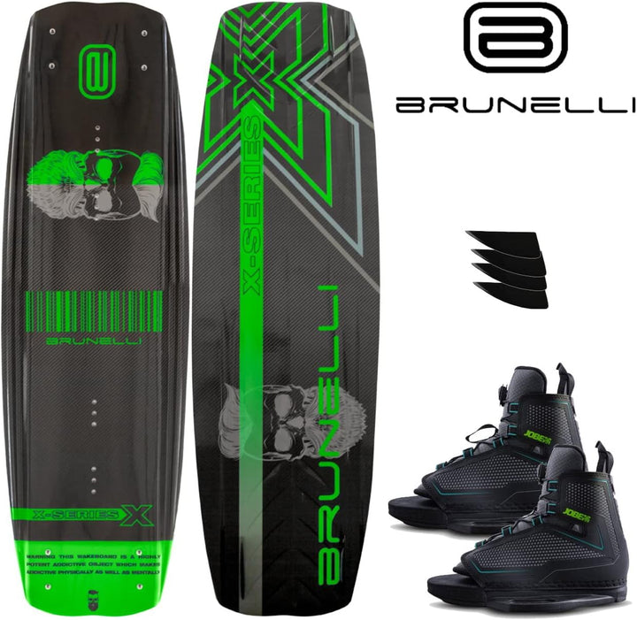 BRUNELLI Carbon Wakeboard Set 138 cm mit Jobe Maze Wakeboardbindungdung
