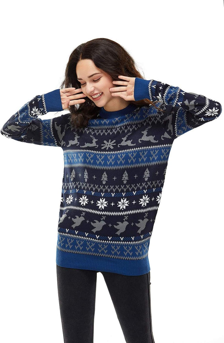 U LOOK UGLY TODAY Hässlicher Weihnachtspullover Herren Unisex Lustig Ugly Christmas Sweater Chunky G