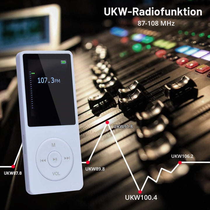 8GB Tragbare MP3 Musik Player, Support bis zu 64GB SD Speicherkarte, Lossless Sound HiFi MP3 Player,