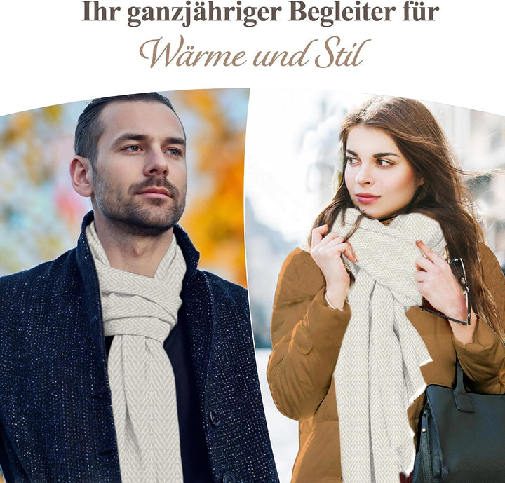 Unisex-Kaschmirschal – Handgewebte Stola Aus 100% Kaschmirwolle – Warmer Wickelschal, Halstuch, Kopf