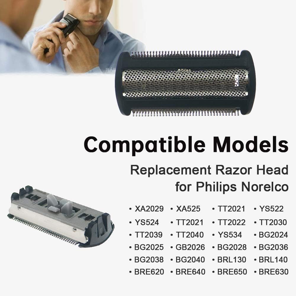 WuYan Aristokratischer Ersatz Scherfolie Scherkopf für Philips Bodygroom/Norelco BG2024, BG2025, BG2