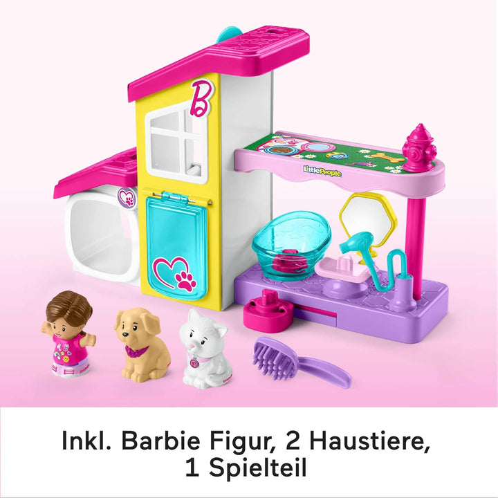 Little People Barbie-Spielset für Kleinkinder mit Musik und Geräuschen, 2 Ebenen und 4 Teilen, Tiers