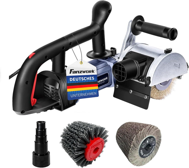 FANZWORK V2 1500 Watt Satiniermaschine zur Renovierung von Oberflächen aller Art, mit Staubsaugung-A