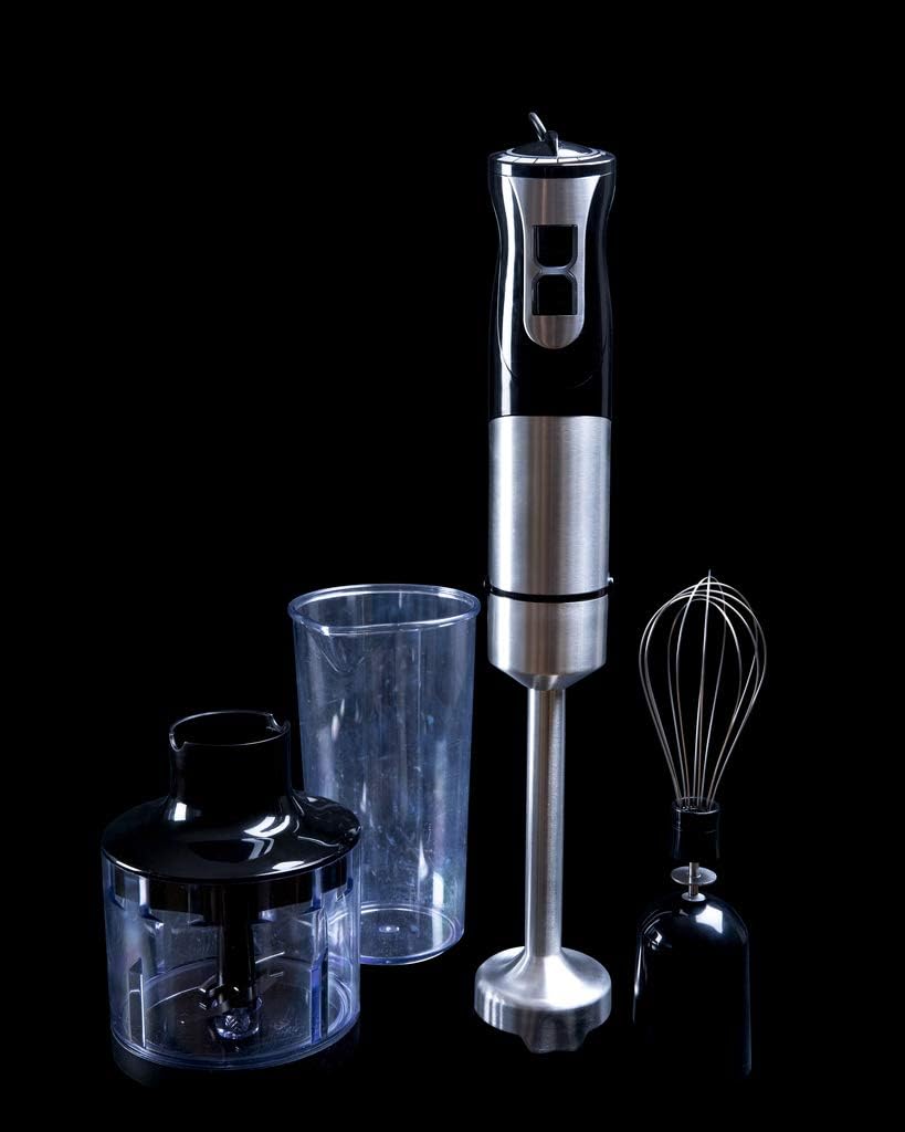 Gastronoma 18210001 – 1000 Watt Power Stabmixer-Set 3 in 1 Perfekt zum Mixen von Saucen und Suppen –