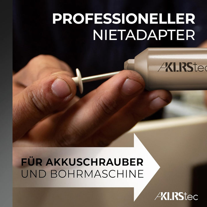 KLRStec® Nietenzangen-Blindnietadapter – Nietaufsatz für Akkuschrauber und