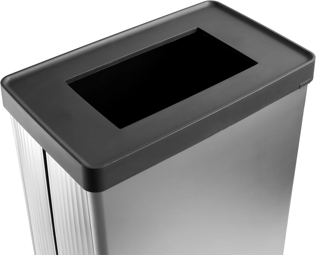 Curver Verto Recycle 54L Mülleimer für Küche, zwei Fächer, einfache Sortierung, offen, schlankes Des