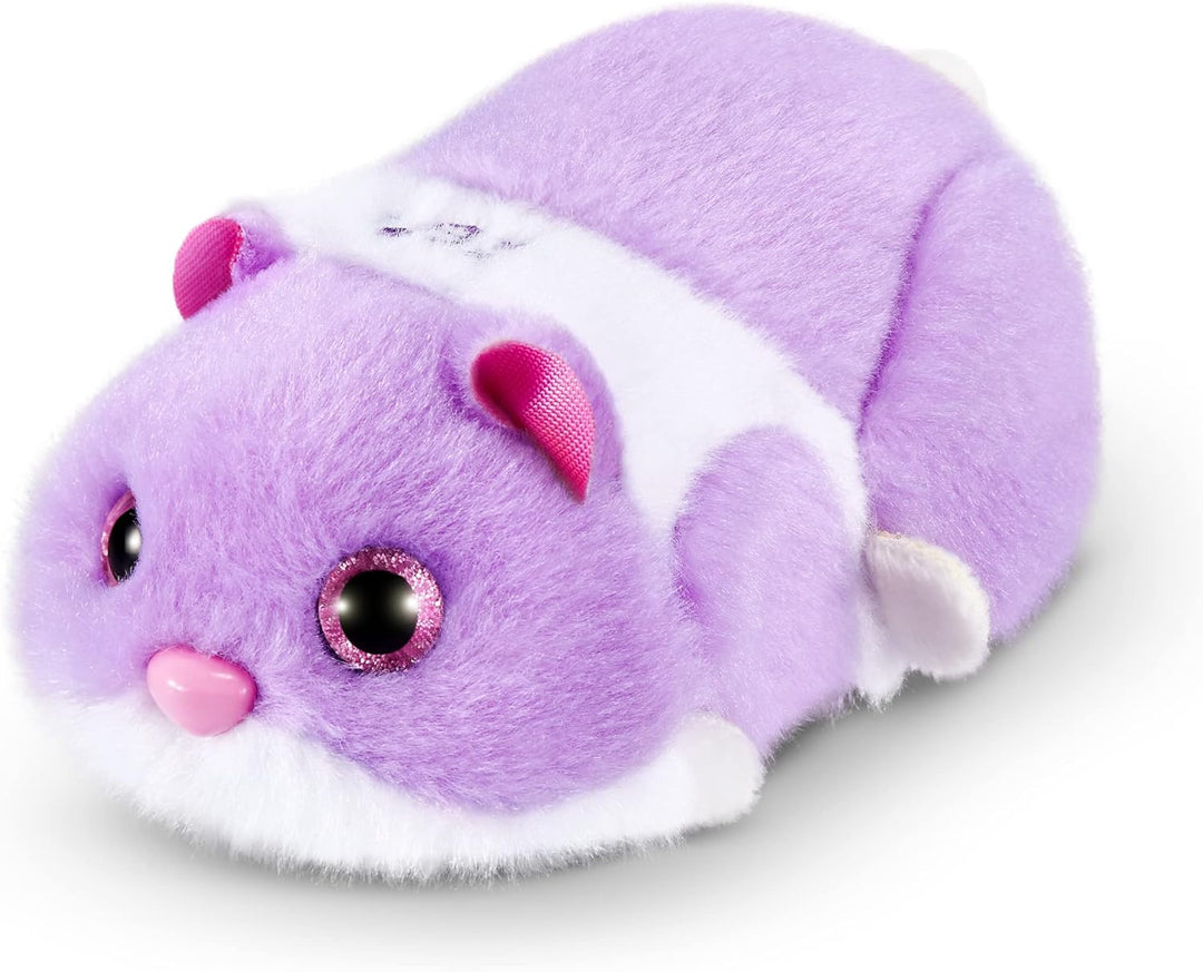 Pets Alive Hamster Mania von ZURU, Purple Hamster, Pet Nurture, Soft Toy, Real Alive, 20+ Sounds Int
