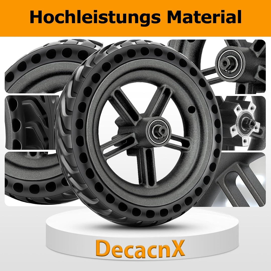 8,5 Zoll E Scooter Hinterrad Komplettrad mit Vollreifen & Felge für Xiaomi Pro/Pro 2 Hinterrad Kompl