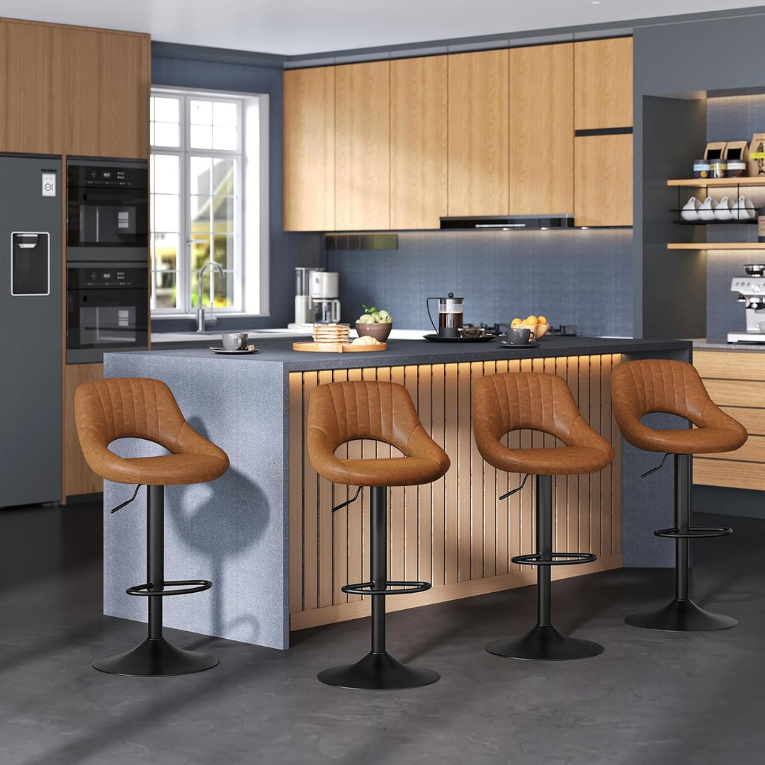 EUGAD 0667BY-2 2X Barhocker Designer Hocker Tresenhocker Bistrohocker 360° drehbar stufenlos höhenve
