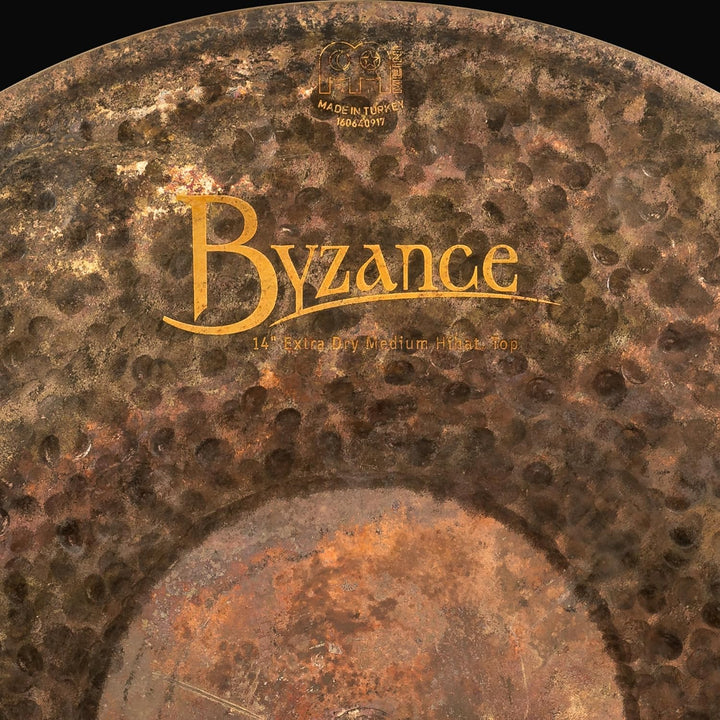 Meinl Cymbals Byzance Extra Dry Hihat Medium 14 Zoll (Video) Schlagzeug Becken (35,56cm) B20 Bronze,