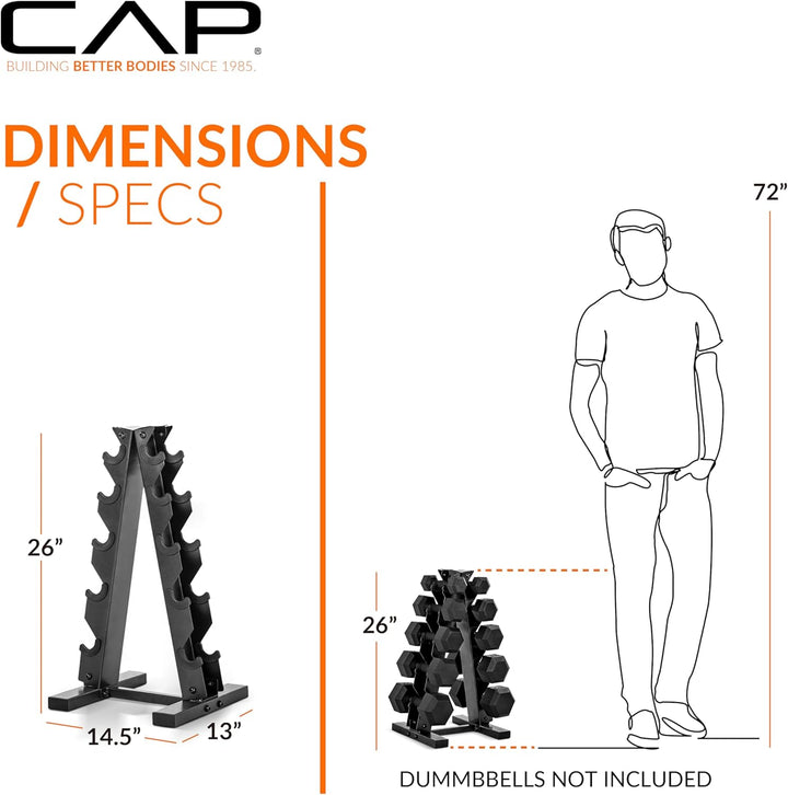 Cap Langhantelablage, A-Rahmen, Schwarz A-Frame Hantelablage Color Series, A-Frame Hantelablage Colo