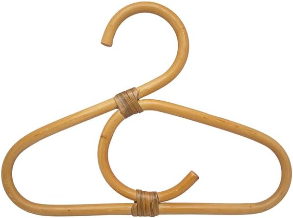 Box and beyond - 3 Kleiderbügel – 25 x 17 cm – Natur-Rattan – Kinder, Ankleidezimmer, Schrank, Schla