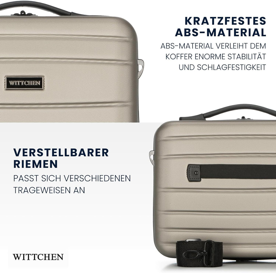 WITTCHEN Kosmetikkoffer Reisekoffer aus ABS Reisegepäck Kulturbeutel Kosmetiketui aus ABS Kosmetikta