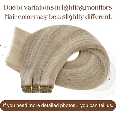 Hetto Extensions Tressen Echthaar Blond Highlight Tressen Extensions Echthaar Remy Extensions Tresse