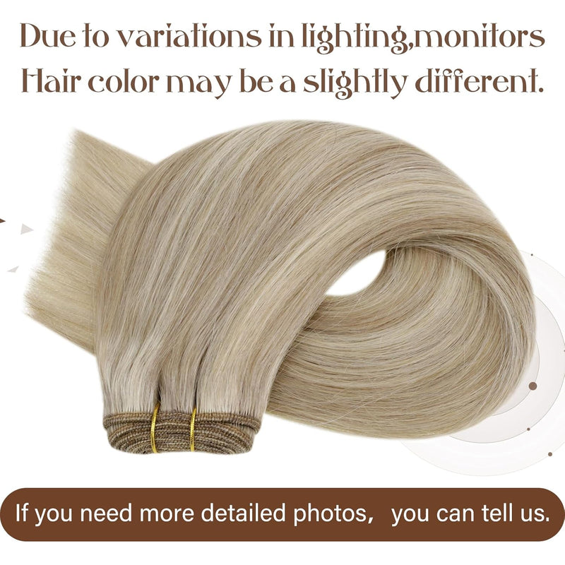 Hetto Extensions Tressen Echthaar Blond Highlight Tressen Extensions Echthaar Remy Extensions Tresse