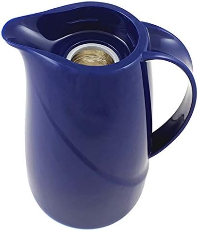 Helios 2934-008 Wave Push Kunststoff-Isolierkanne, 1 Liter, dunkelblau, Dunkelblau