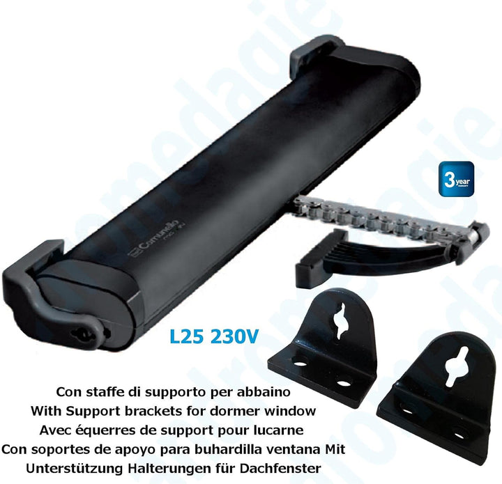 LIWIN 250N 230V Schwarz + Halterungen für Schwarz