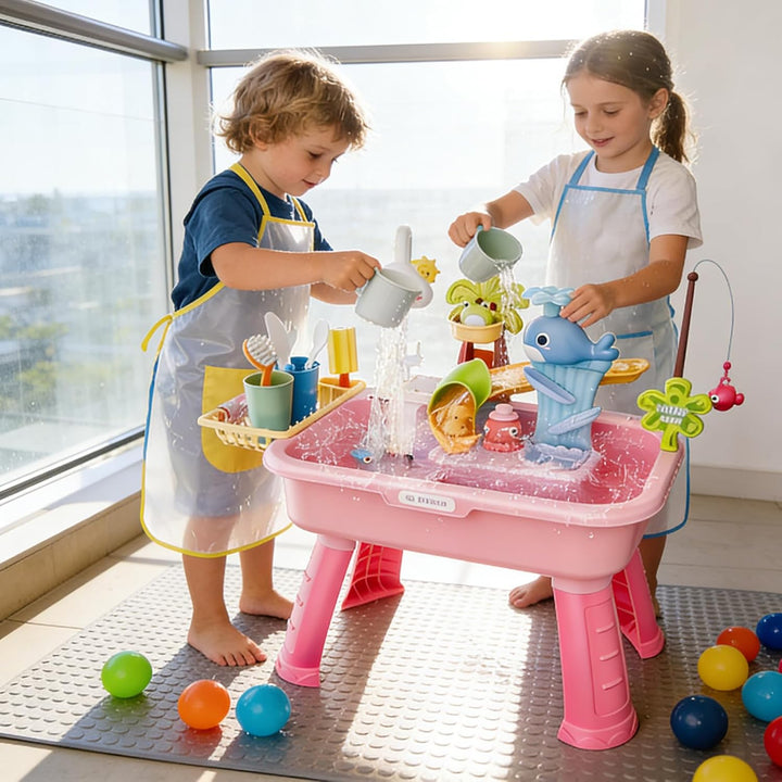 Generisch Wasserspieltisch für Kinder | Aktivitäts- und Sinnes-Spielset | 4 in 1 Spielspüle mit flie