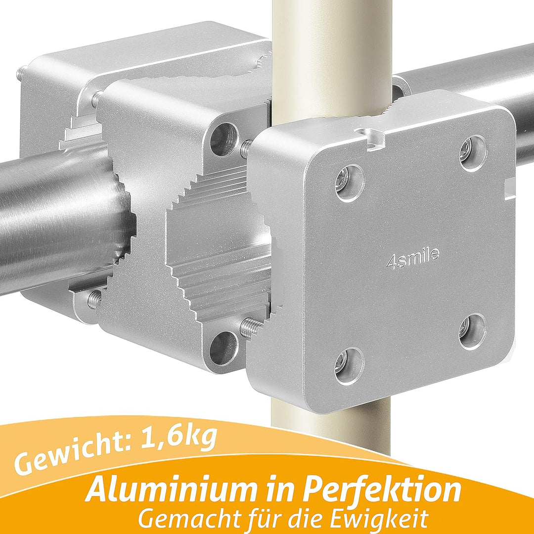 4smile Sonnenschirmhalter Balkongeländer – Aluminium Sonnenschirm Balkon Halterung - Schirmhalterung