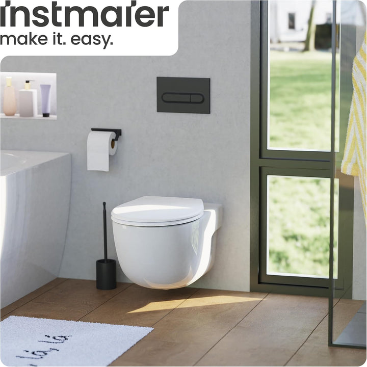 instmaier Helma | Toilettendeckel mit Absenkautomatik | Weiss | Ovale Form | Toilettensitz aus Durop