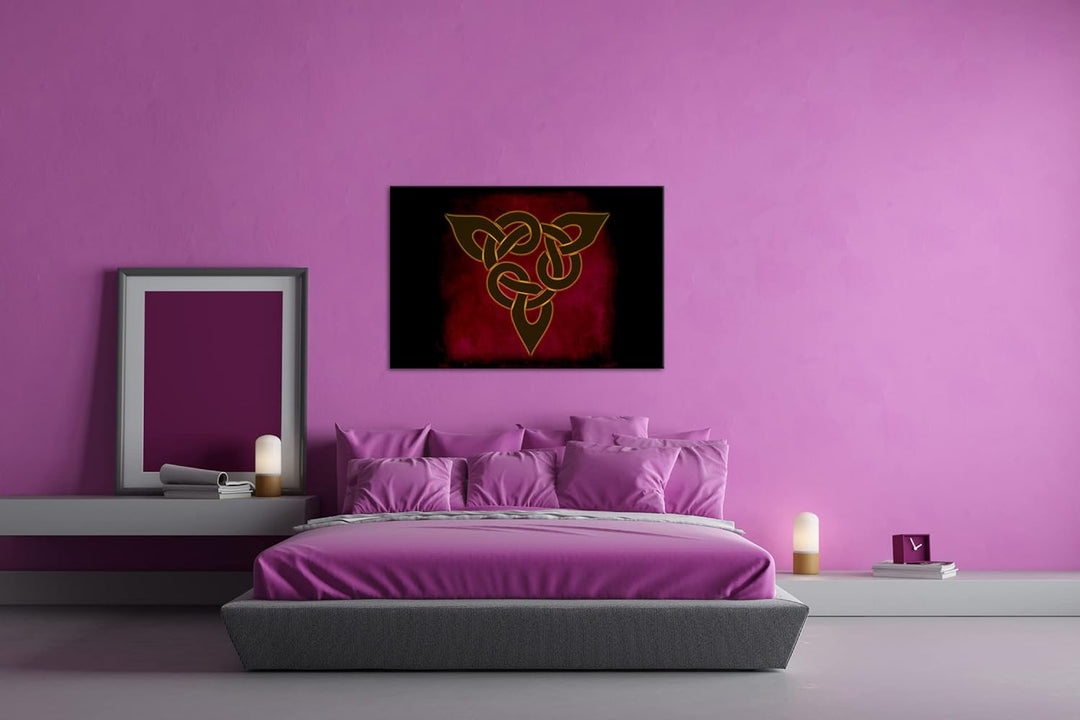 deyoli Keltisches Muster Format: 80x60 als Leinwandbild, Motiv fertig gerahmt auf Echtholzrahmen, Ho