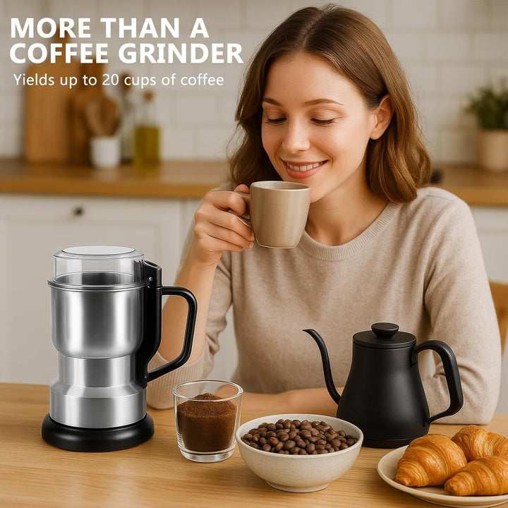 Getreidemühle Multifunktionale 500ml, 300W Edelstahl Gewürzmühle Ultrafeine Kaffeemühle, Elektrische