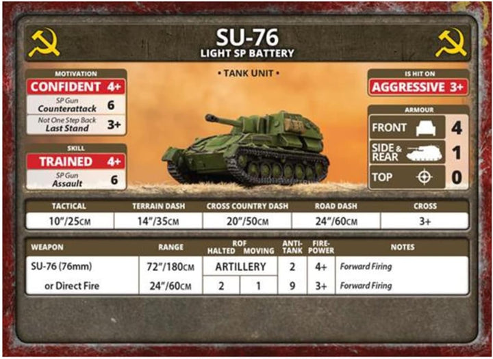 Flames Of War - Soviet SU-76 Light SP Assault Guns Battery (SBX65)