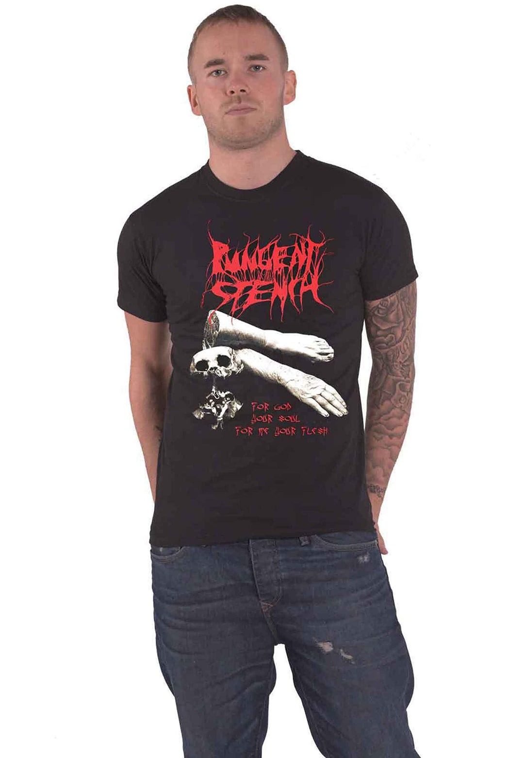 Pungent Stench T Shirt for God Your Soul Band Logo Nue offiziell Herren Schwarz M Schwarz, M Schwarz