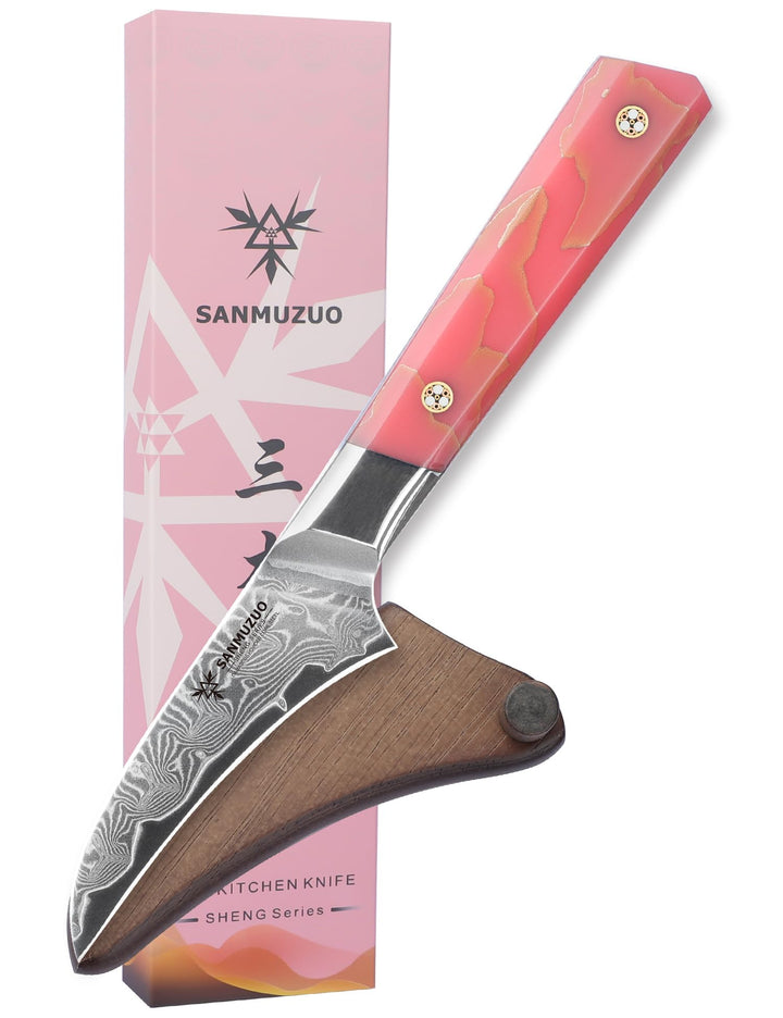 Vogelschnabel-Schälmesser 9 CM, professionelles Küchenschälmesser, ultrascharfer Damaszener Pulverst