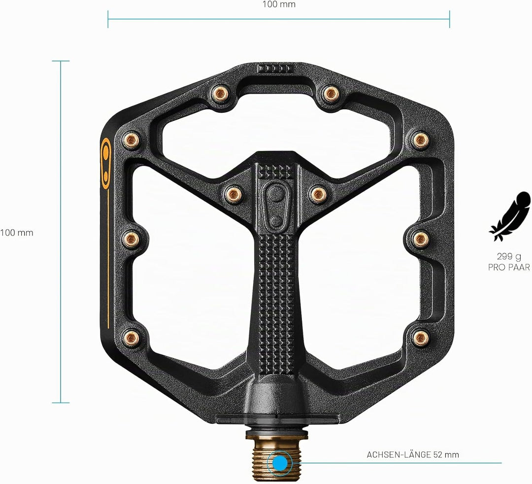 Crankbrothers Stamp Flat BMX/MTB Fahrradpedal – Plattform-Fahrradpedal, minimales Profil, Verstellba