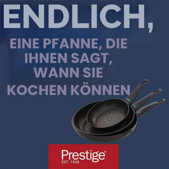 Prestige Thermo Smart Antihaftbeschichtetes Topfset Induktion - 16/18/20 Kasserole mit Deckel - Ofen