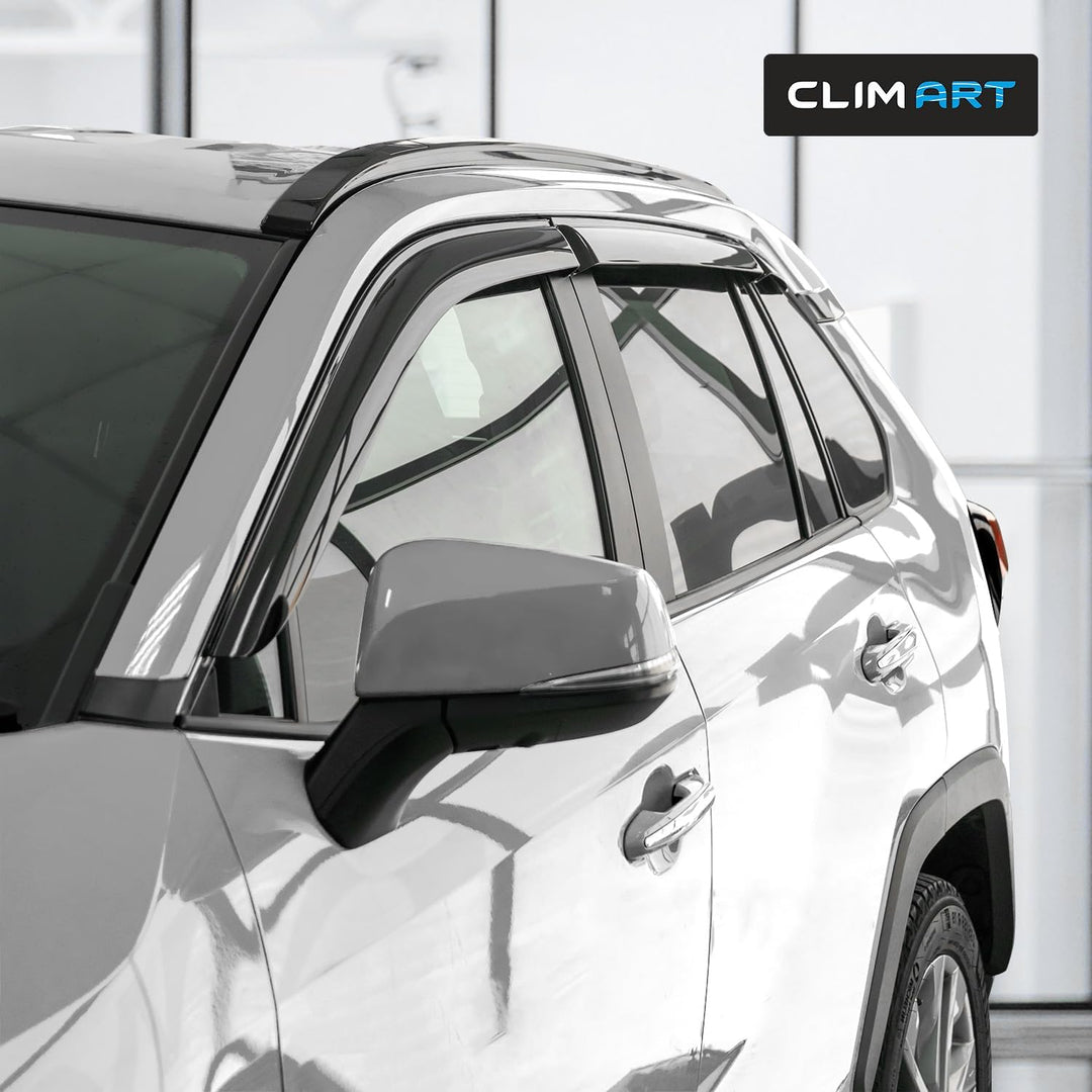 CLIM ART Windabweiser für/kompatible mit Toyota RAV4 2019-2025 (V) - Stick-on Regenabweiser - Autofe